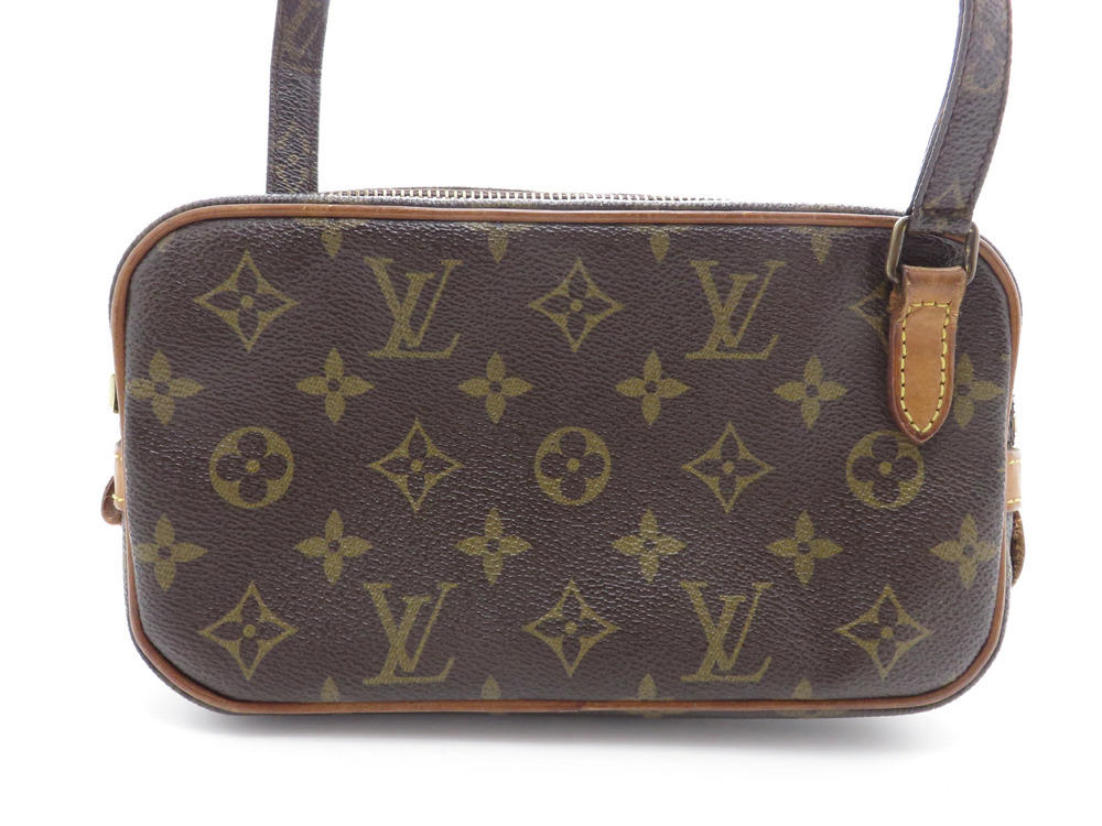 Louis Vuitton Marly Bag Shoulder Pochette Bandouliere Monogram Brown